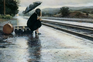 Wallpapers Waiting In The Rain 1920 X 1080 Full Hd   1920 X 1080 ...