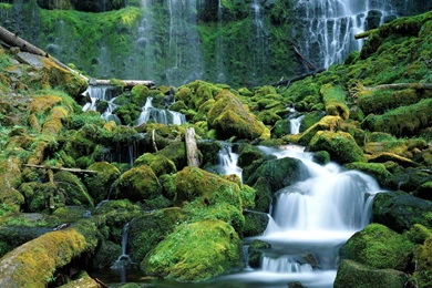 Cascade Range Waterfalls Oregon Free Desktop Backgrounds   Free ...