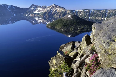 Desktop Wallpapers » Natural Backgrounds » Wizard Island, Crater ...