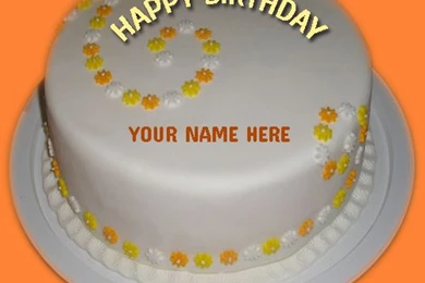 Write Name On Happy Birthday Cake And Send On Whatsapp