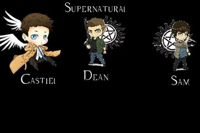 DeviantArt: More Like Castiel Dean Sam Chibi Supernatural ...