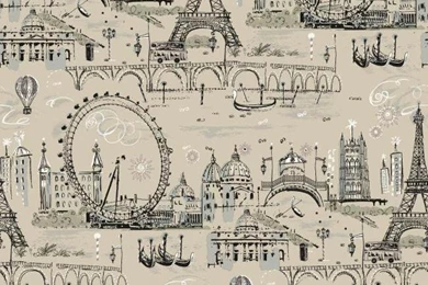 BL0438 Beige Book Novelty Euro Scenic Wallpapers By York