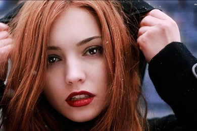 Redhead With Red Lips Wallpapers   Girl Wallpapers