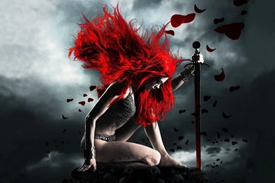 Redhead Woman Fantasy Worrior 1920×1200 wide wallpapers.net