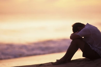 Sad Man Seating Lonely I Miss You Wallpapers