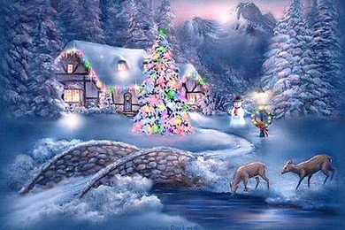 Christmas Winter Scenes Wallpapers   Wallpapers Cave