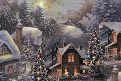 Christmas winter night wall 520504.gif