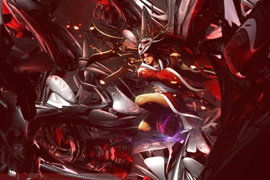Abstract Video Games Blood Moon League Of Legends Akali Game ...