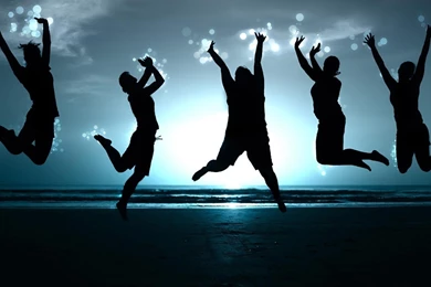 Happy People Jumping Hd Wallpapers   (