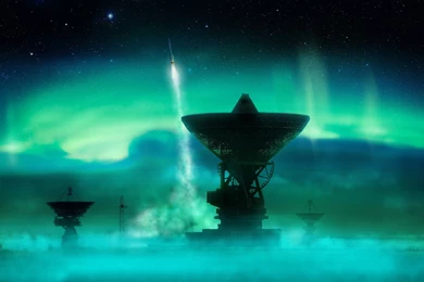Antennas And The Northern Lights Wallpapers