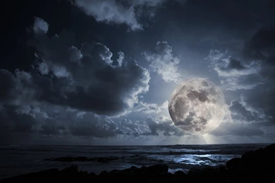 Landscapes Outer Space Dark Night Moon Wallpapers