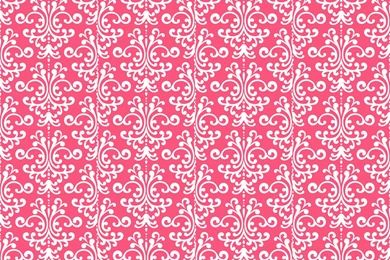 Damask Hot Pink Fabric   Misstiina   Spoonflower