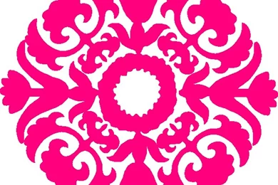 Hot Pink Damask Flourish Clip Art At Clker.com   Vector Clip Art ...