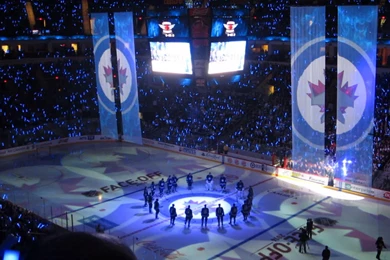 Winnipeg Jets 2014   First Game Player Intros 2 2   YouTube