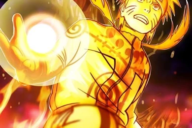 Naruto Uzumaki With Nine Tails Chakra Mode