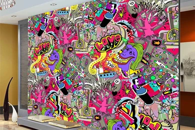 Popular Urban Art Wallpaper Buy Cheap Urban Art Wallpapers Lots ...