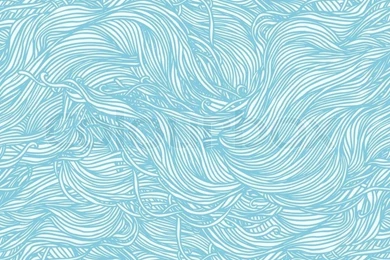 Abstract Light Blue Hand drawn Pattern, Waves Background. Seamless ...