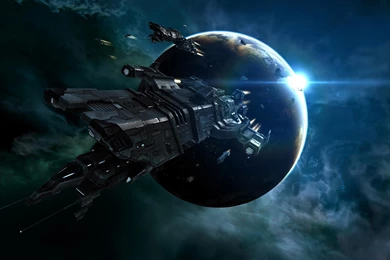Ship Space Stars Blue Earth Wallpapers