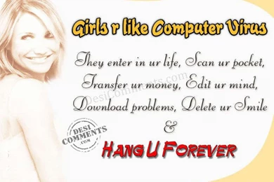 Girls Are Like Computer Virus   DesiComments.com