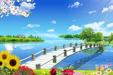Aliexpress.com : Buy Natural Scenery Wallpapers Mural Wall Stickers ...