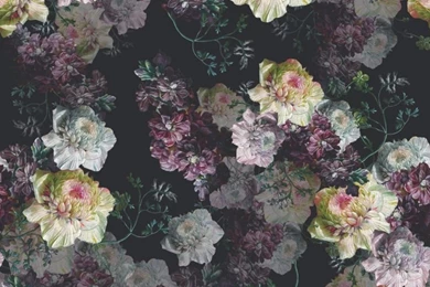 Dark Floral Print Fashion Design Www.laurenbowkis.com