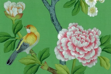 Chinoiserie Papers » Song Sassoon, Silk Hand Painted Wallpapers ...