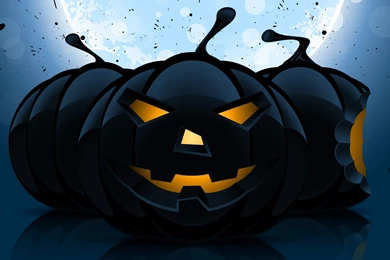 Download Wallpapers 2560x1440 Halloween, Pumpkin, Pattern, Dark Mac ...