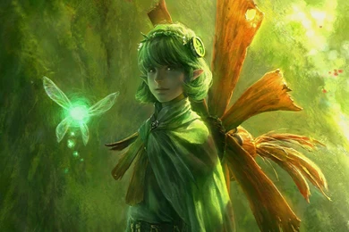 The Legend Of Zelda, Green Hair, Saria, Fairy :: Wallpapers