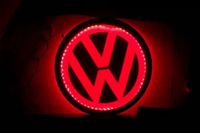 VW Logo RGB Led Beleuchtet Ambiente Beleuchtung   YouTube
