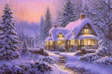 Christmas Cottage Wallpapers 11976 HD Wallpapers