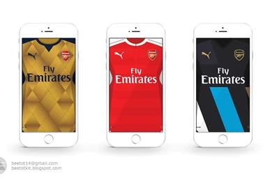 Beetot Kit: Arsenal Kit 15/16 Iphone 6 Wallpapers
