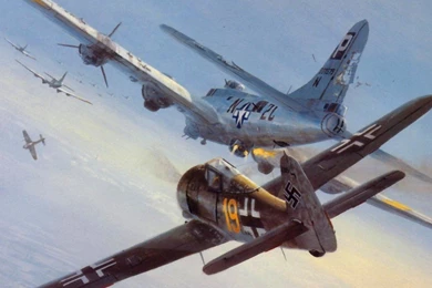 FW 190 Attacking B 17 Computer Wallpapers, Desktop Backgrounds ...