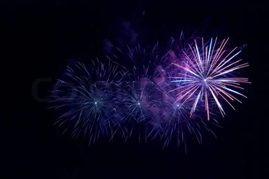 Colorful Fireworks On The Black Sky Backgrounds