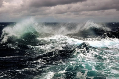 Stormy Ocean HD Desktop Wallpapers : Fullscreen : Mobile : Dual Monitor