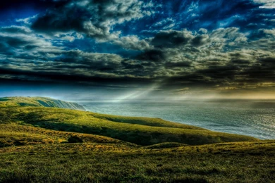 Stormy Sky Over The Seashore Wallpapers