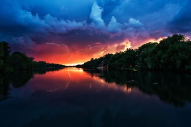 Stormy Weather Sunset Wallpapers World Wallpapers Collection