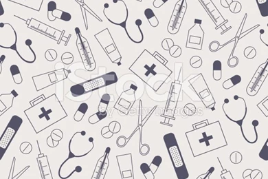 Medical Seamless Backgrounds Stock Vector Art 12949788   IStock