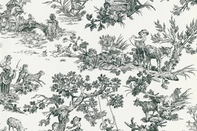 Limoges White Toile Wallpaper, Bolt   Eclectic   Wallpapers   By ...