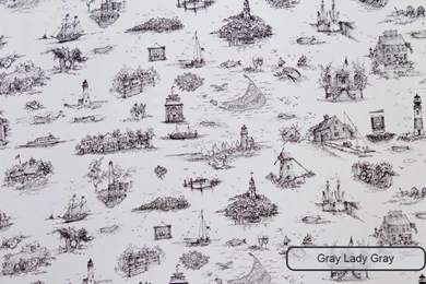 Nantucket Toile Fabrics, Wallpaper, Custom Carpets, Plllows