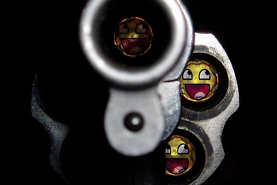 Guns, Funny, Smiley, Smiley Face, Awesome Face :: Wallpapers