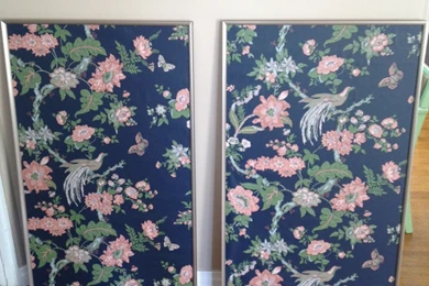 Designing The Nest: DIY Framed Vintage Wallpapers