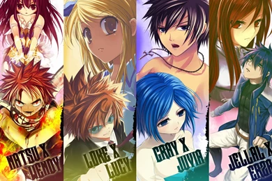 Wallpapers Lucy Kiss Erza Loke Gray Juvia Jellal Fairy Tail Mage ...