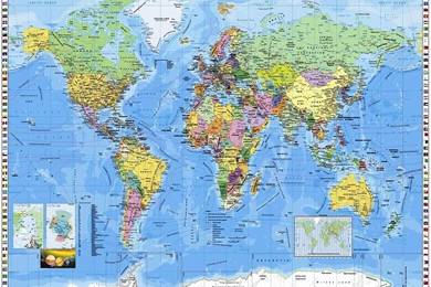 World Map Flags 2.54 X 1.84m Photo Wallpapers Wall Mural