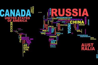 Typography World Map Hd Wallpapers (