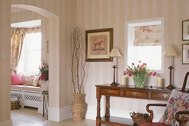 Hallway With Antique Furniture And Flag Floor