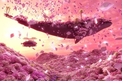 Cherry Blossoms Helicopters Whales Soft