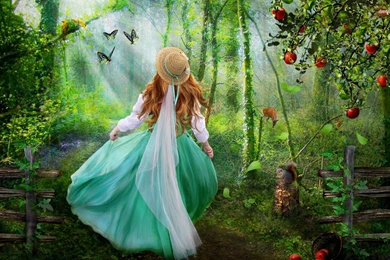 Girl In The Forest Wallpapers