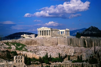 Caption The Parthenon Atop The 1440x900 Wallpapers,Acropolis Of ...
