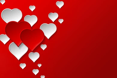 Valentine's Day – Red And White Hearts Widescreen Wallpapers