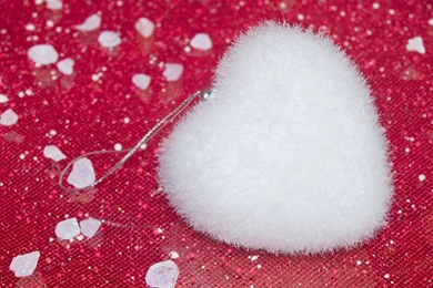 White Foam Heart Wallpapers